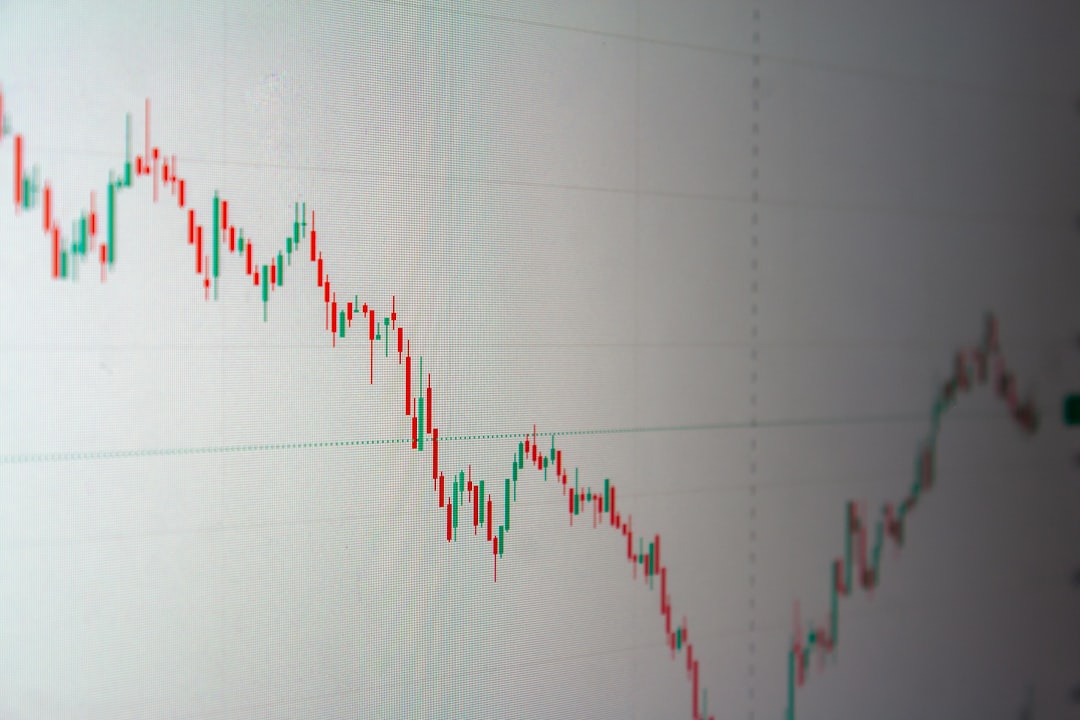 Stock market chart shows a downward trend