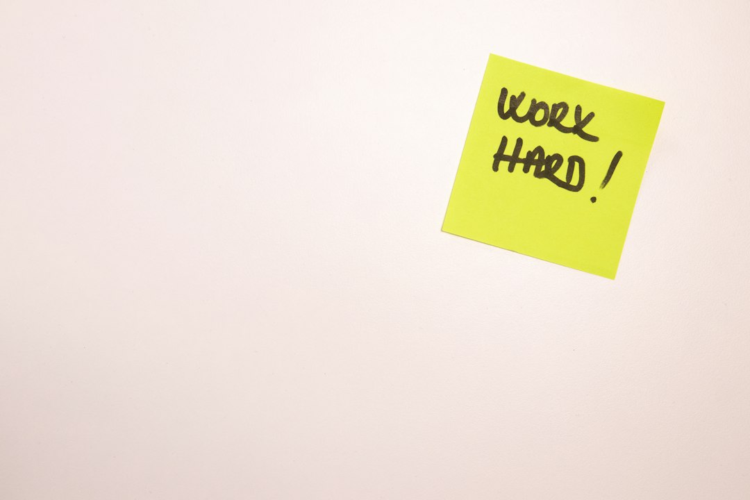 a yellow note with black text