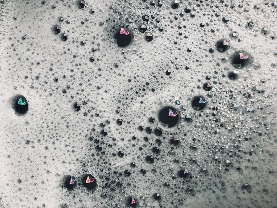white bubbles and foam