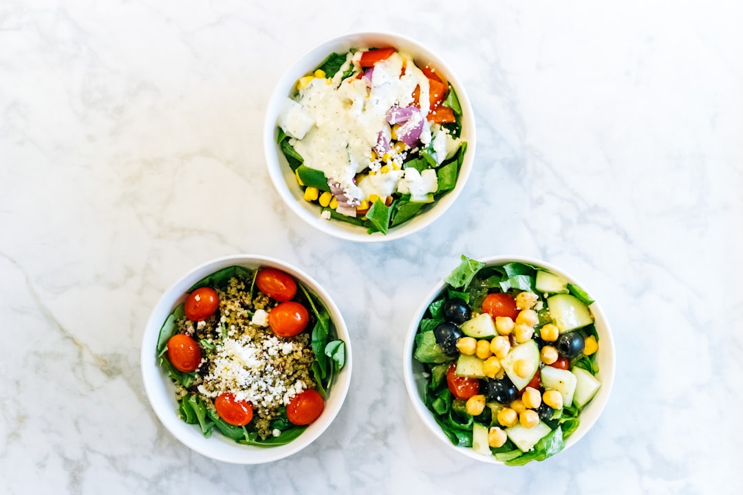 Three delicious and healthy salad bowls
