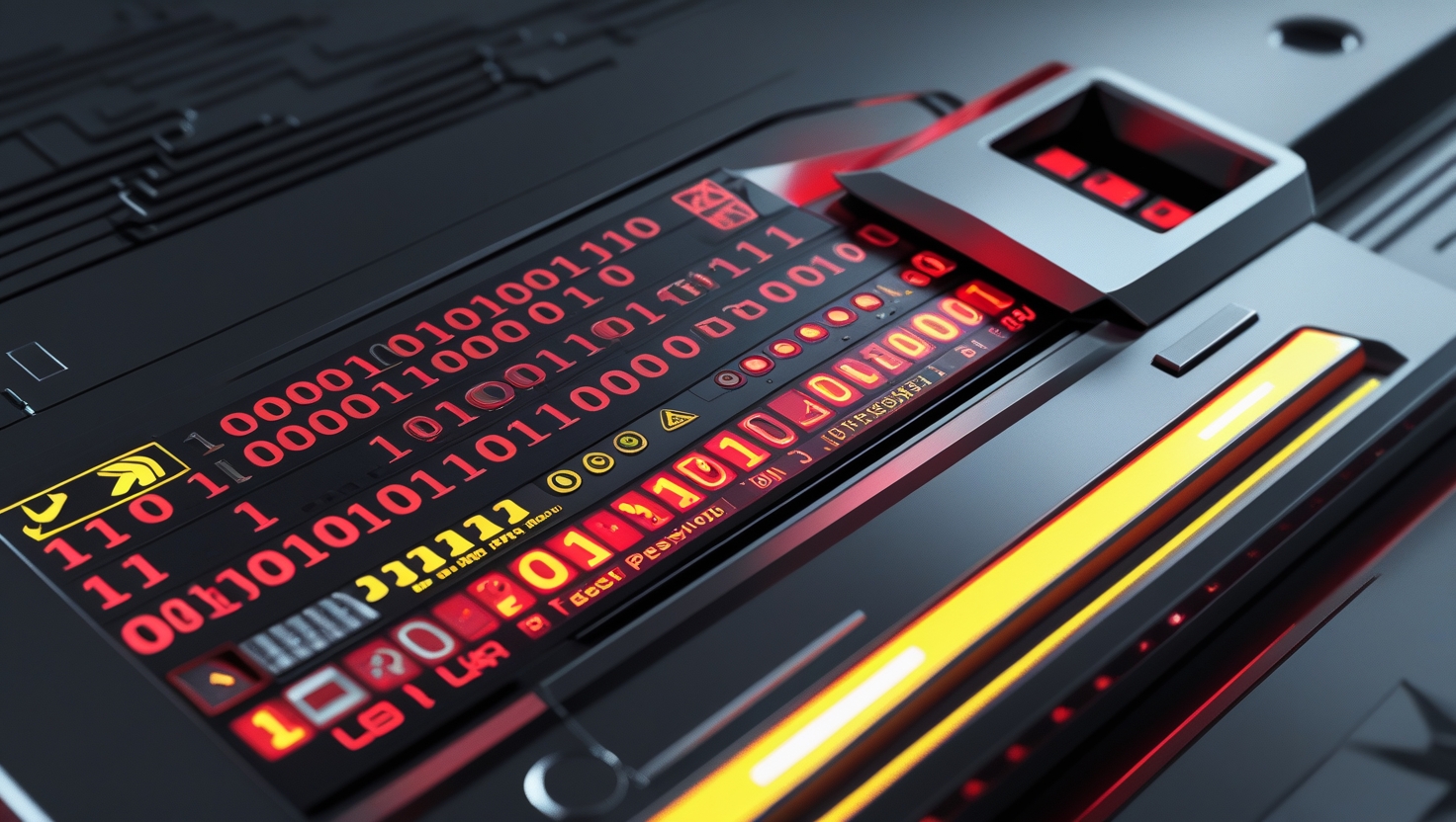 Visual concept of weak password vulnerability and data breach risk